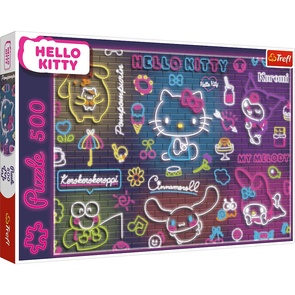 Puzzle Neon Hello Kitty - prezent dla dziewczynek